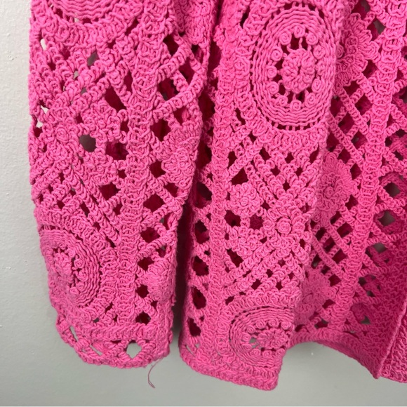 POL Pink Crochet Button-Up Cardigan - Picture 2 of 7